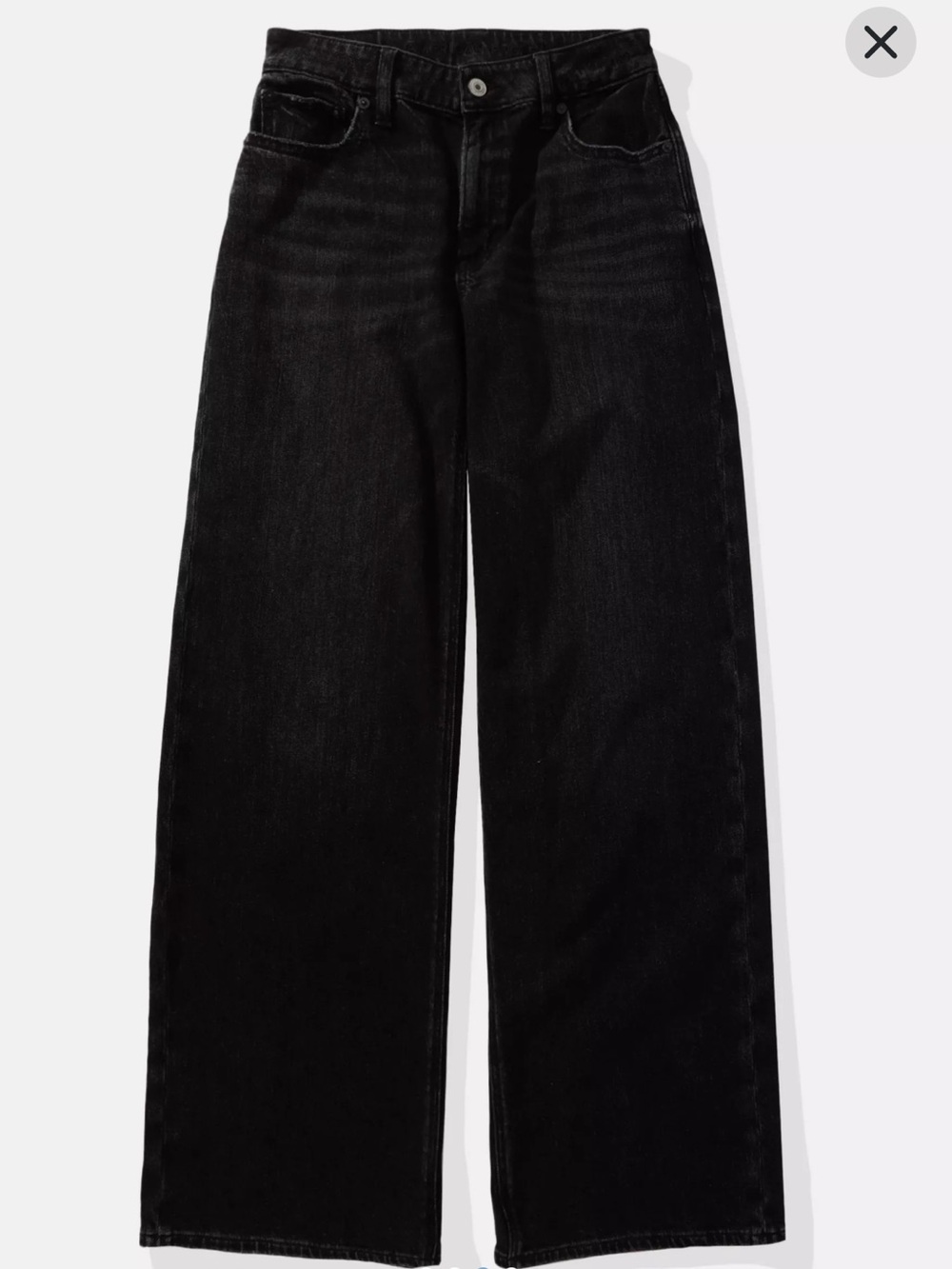 American Eagle Outfitters asymmetrical washes black jeans